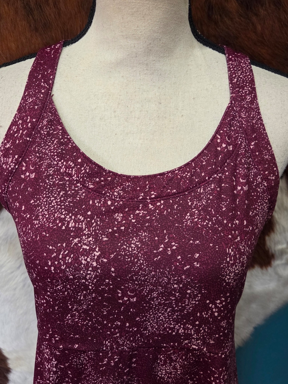 Columbia Maroon Speckled Racerback Mini Dress - Picture 2 of 6